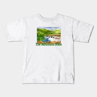 West Virginia, The Mountain State Kids T-Shirt